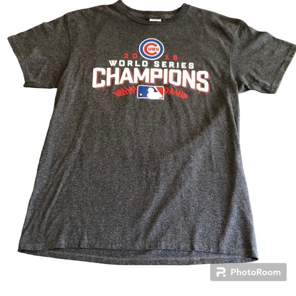 Delta Chicago Cubs Baseball 2016 World Series T-Shirt Mens Medium Gray - Picture 1 of 10